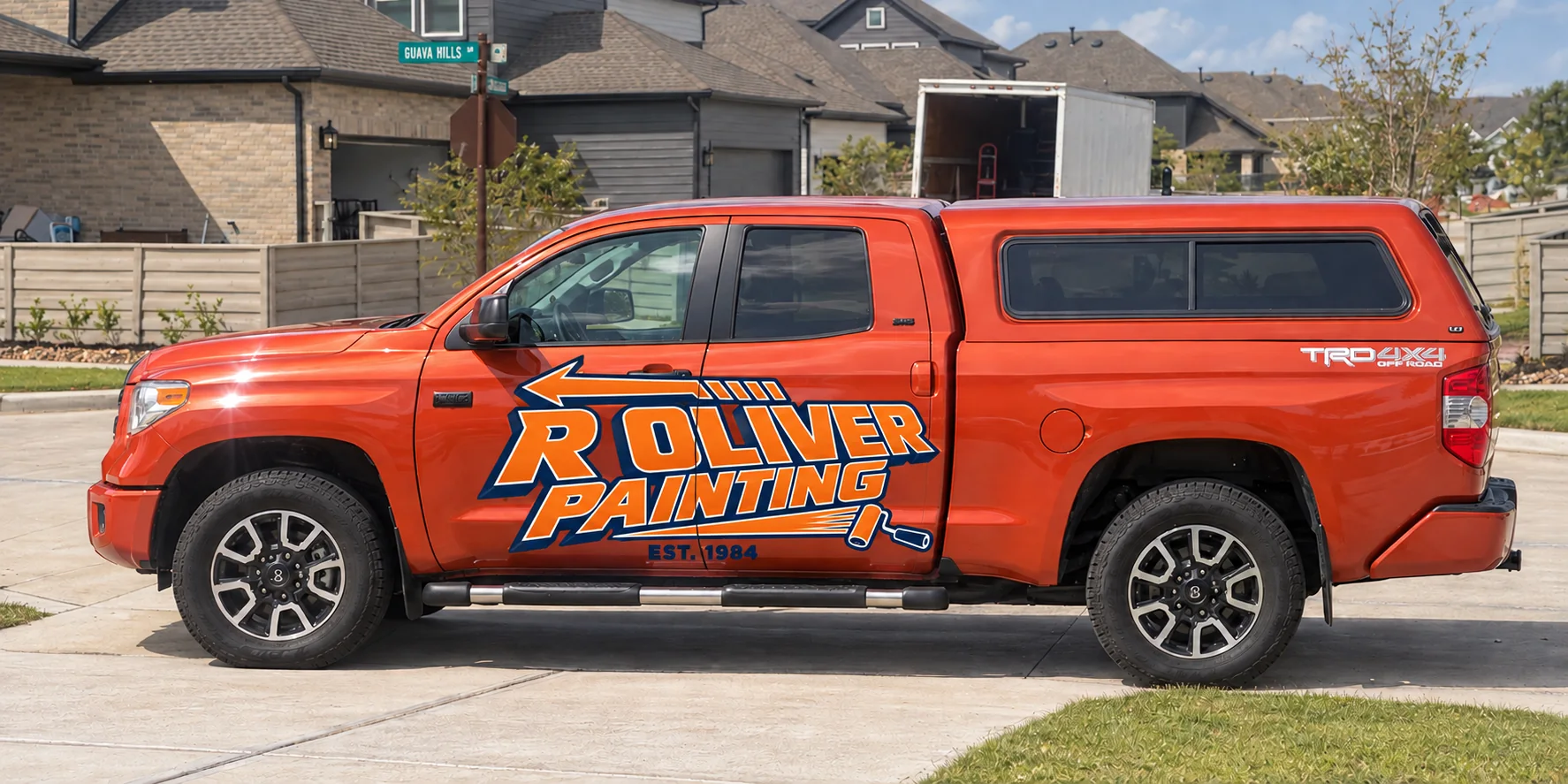 Orange R Oliver Painting truck